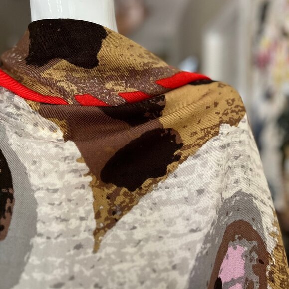 Coach X Gary Baseman Buster Le Fauve Wool Oversized Square Scarf - Authentic - Picture 3 of 10